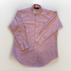 VTG Ralph Lauren Men’s Button-Down Oxford Shirt 16.5-34 Pink‎ Cotton Classic Fit